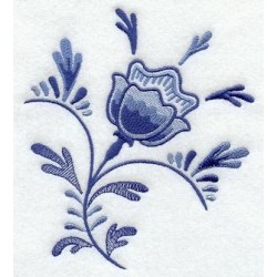 tulipán - vzor delftské modré keramiky