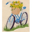 bycikl a koš květin